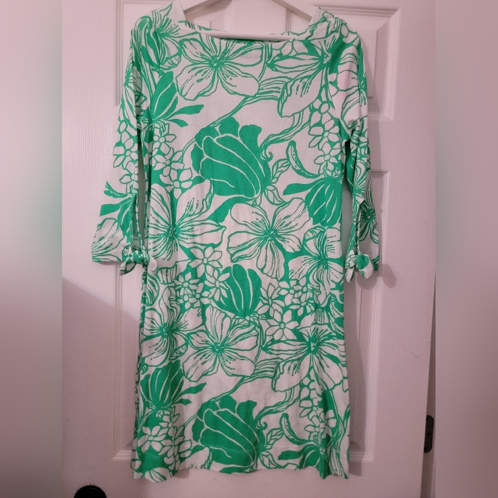 Green Floral Print Dress